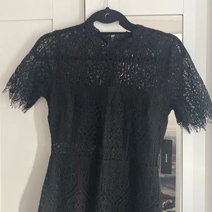 lulus black lace dress